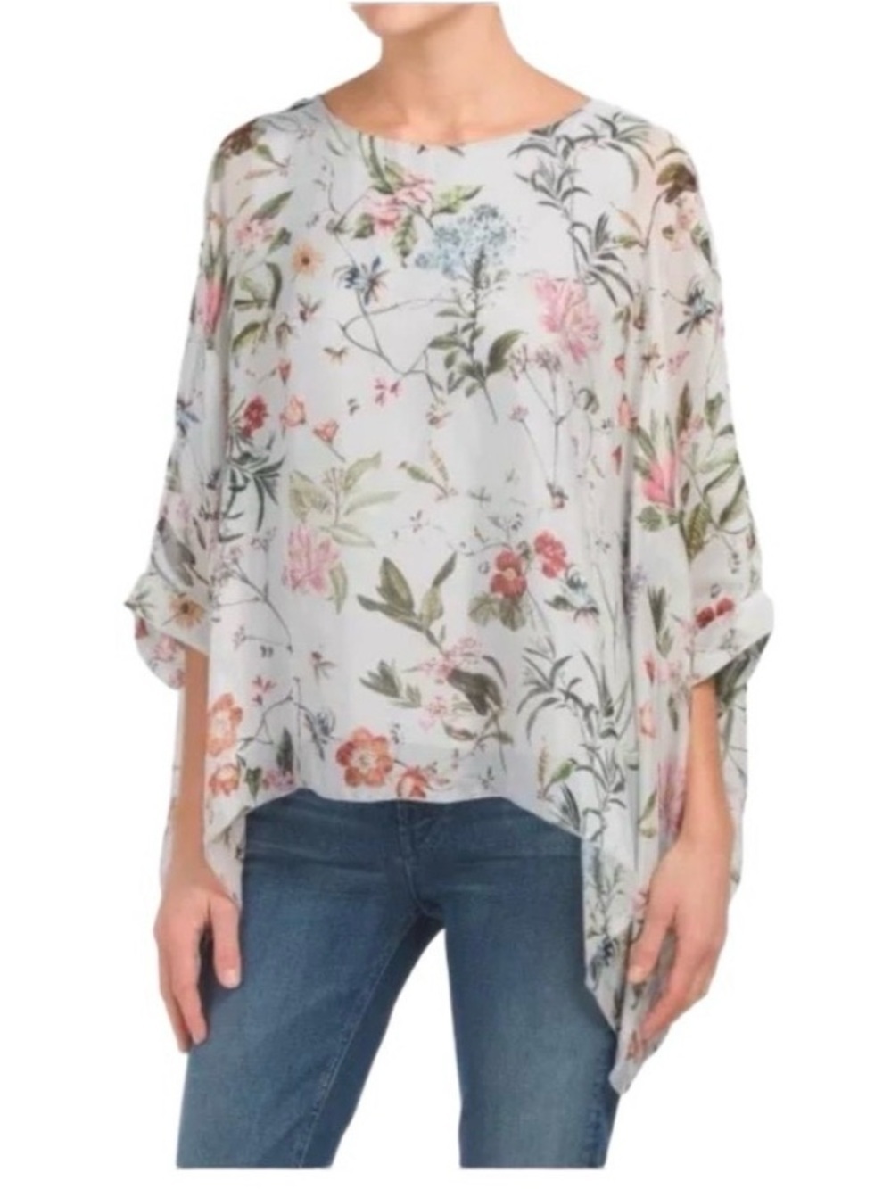 Viola Borghi 100% silk top w/built in tank , made in Italy